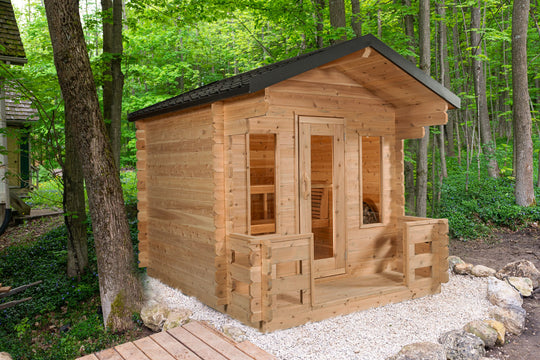 Leisurecraft CT Georgian Cabin Sauna with Porch