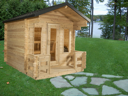 Leisurecraft CT Georgian Cabin Sauna with Porch